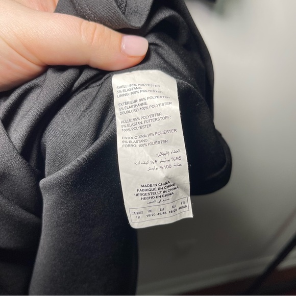 Pennington in every story women's black floral cold shoulder summer dress in 1X - Picture 5 of 8